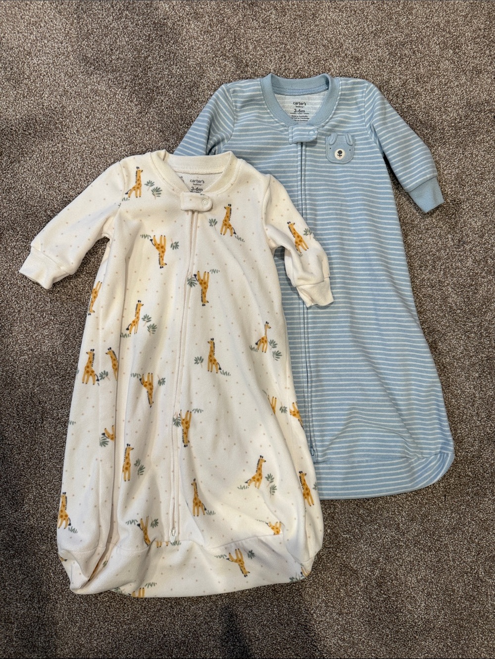 Carter's Fleece Sleep Sacks (3-6 months)